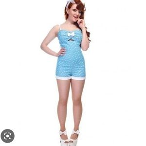 Baby Blue Nautical Romper Collectif XL